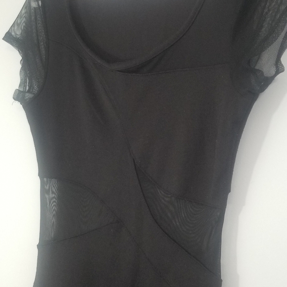 Charlotte Russe Black Sheer Side and Sleeve Cutout Bodycon Mini Dress Size Small - Picture 4 of 7